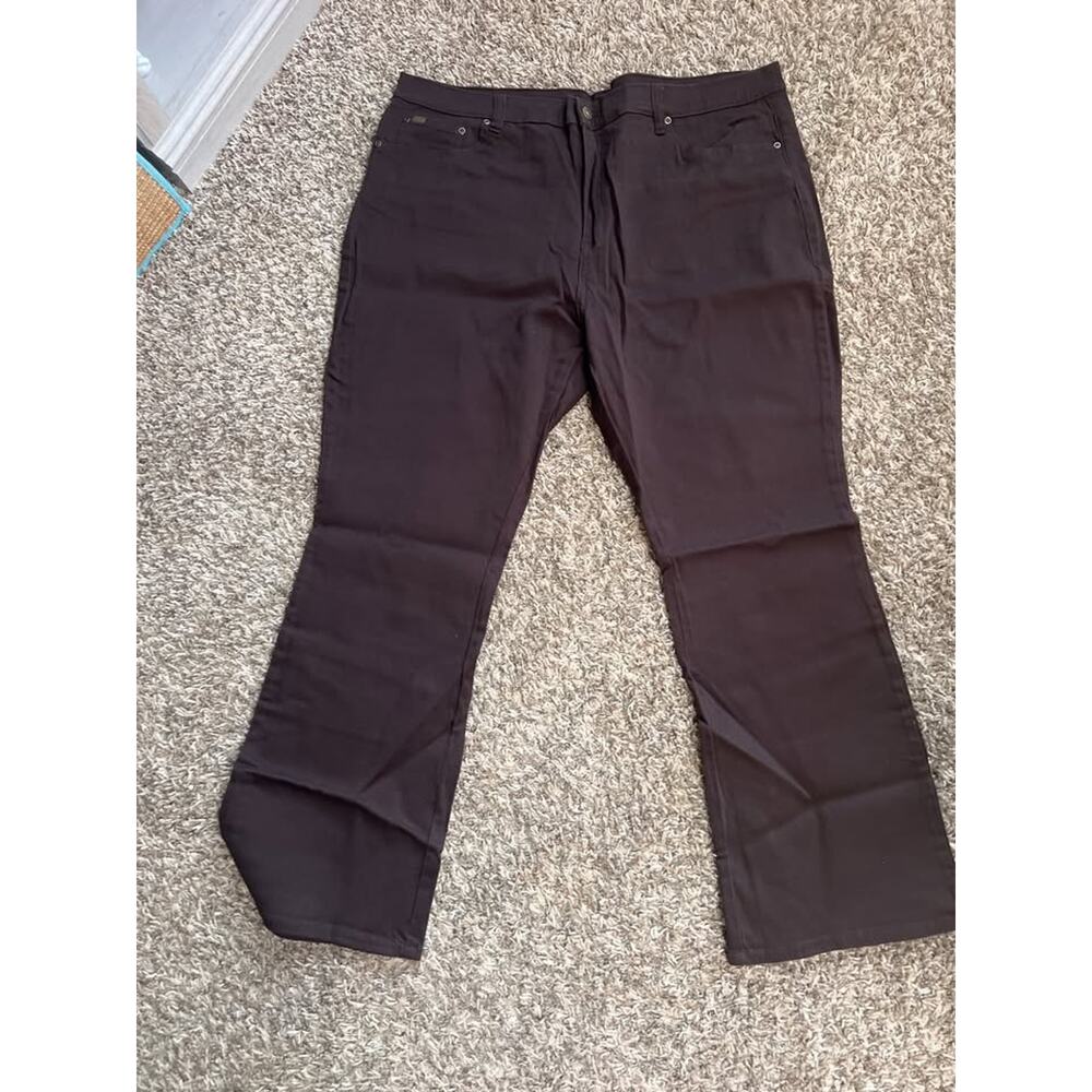 DG2 Diane Gilman Jeans Womens 22W Brown Stretch Denim Straight Leg Plus Size